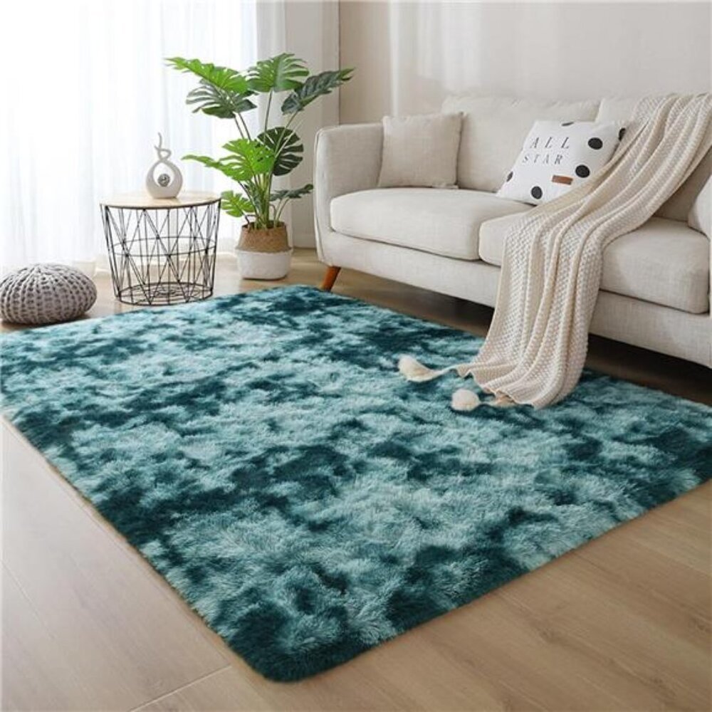 NEW Blue Soft Fluffy Indoo Area Rug